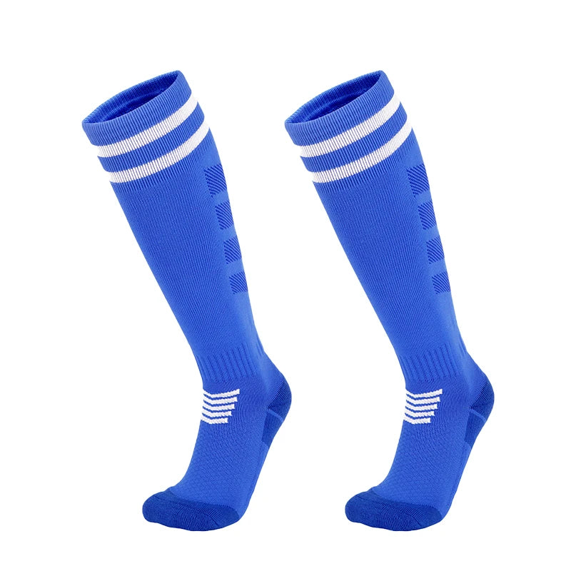 Towel Bottom Soccer Socks Breathable Knee High Training Long Stocking Adults Youths Kids Practical Competition Football Socks
