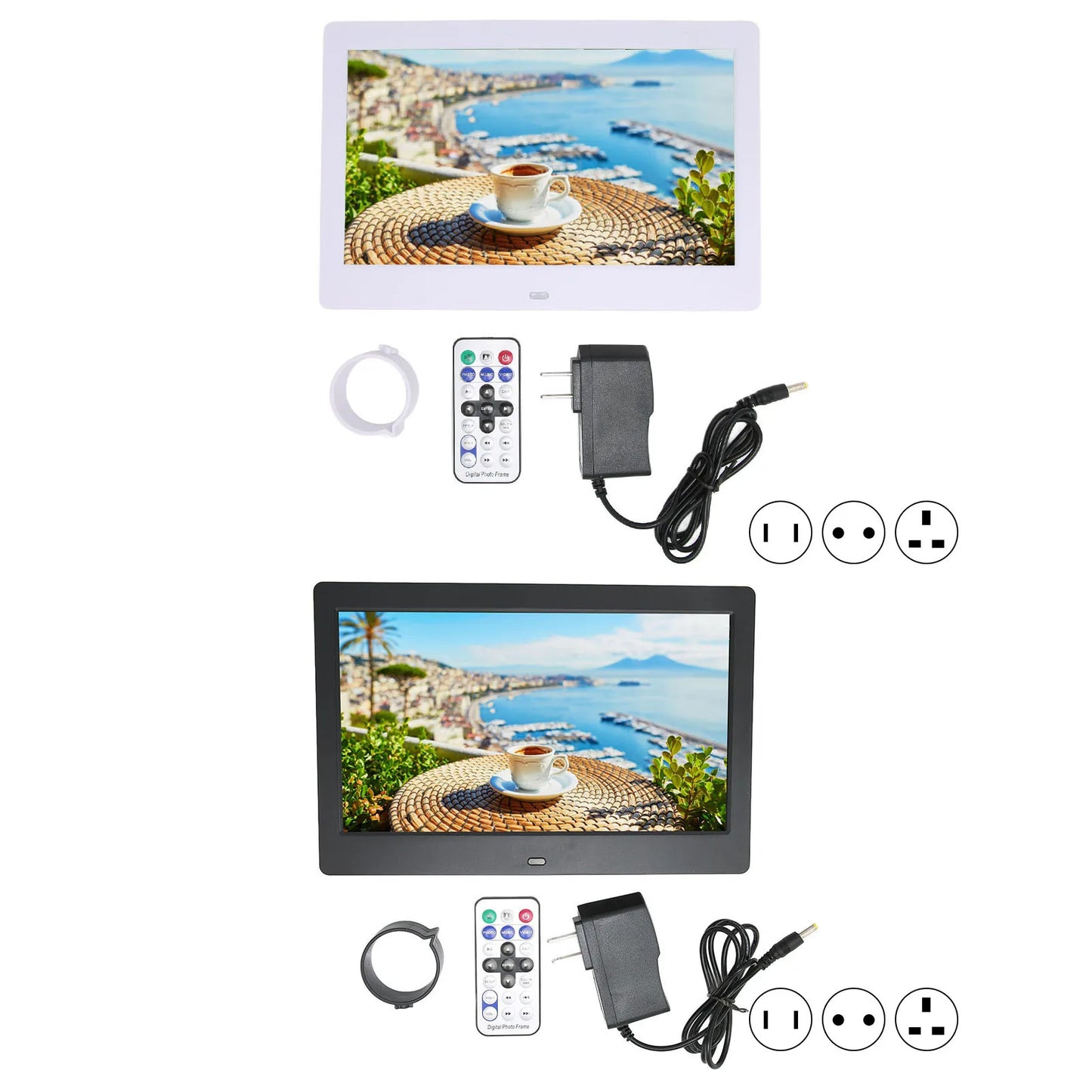 Digital Photo Frame HD 10.1 Inch 1024x600 LCD Display Smart Electronic Picture Frame with Remote Control Digital Picture Album