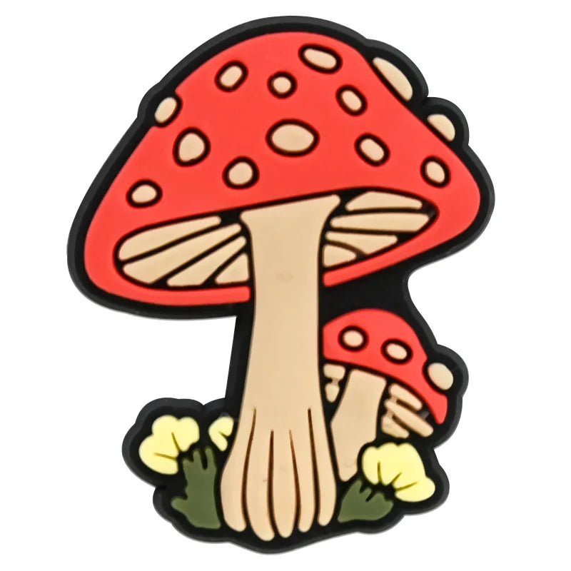 Cute Mushroom Shoe Charms Decoration for Crocs Pin Accessories Bracelet Wristband Party Party Gifts