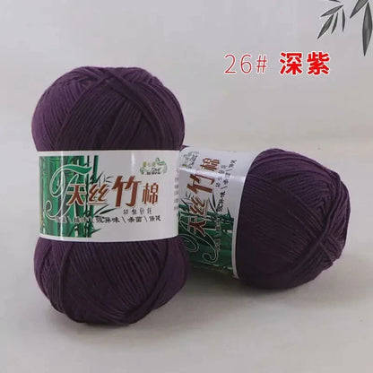 Tiansi Bamboo Cotton Yarn Bamboo Charcoal Cotton Hook Needle Thread Cotton Nitrile Woven Yarn DIY Weaving Material