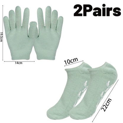 Silicone Moisturizing Mask Socks Reusable Exfoliating Anti Crack Protective Gloves Dry Dead Skin Remover Tools Hand Foot Care