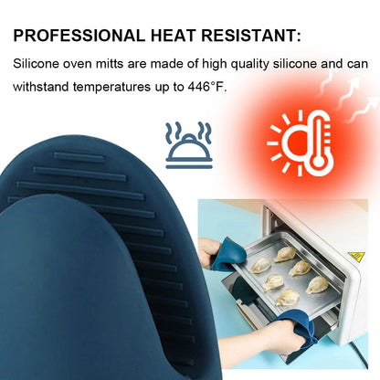Oven Mitts Silicone Oven Mitts Silicone Potholders Mini Oven Mitts Kitchen Mittens Pinch Mitts for Kitchen Cooking & Baking