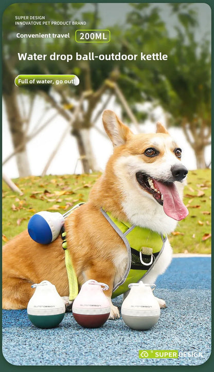 200ml Dog Travel Water Bottle Detachable Bowl Leak Proof Portable Food Feeder Small Dog Cat Supplies for Walking Hiking Travel