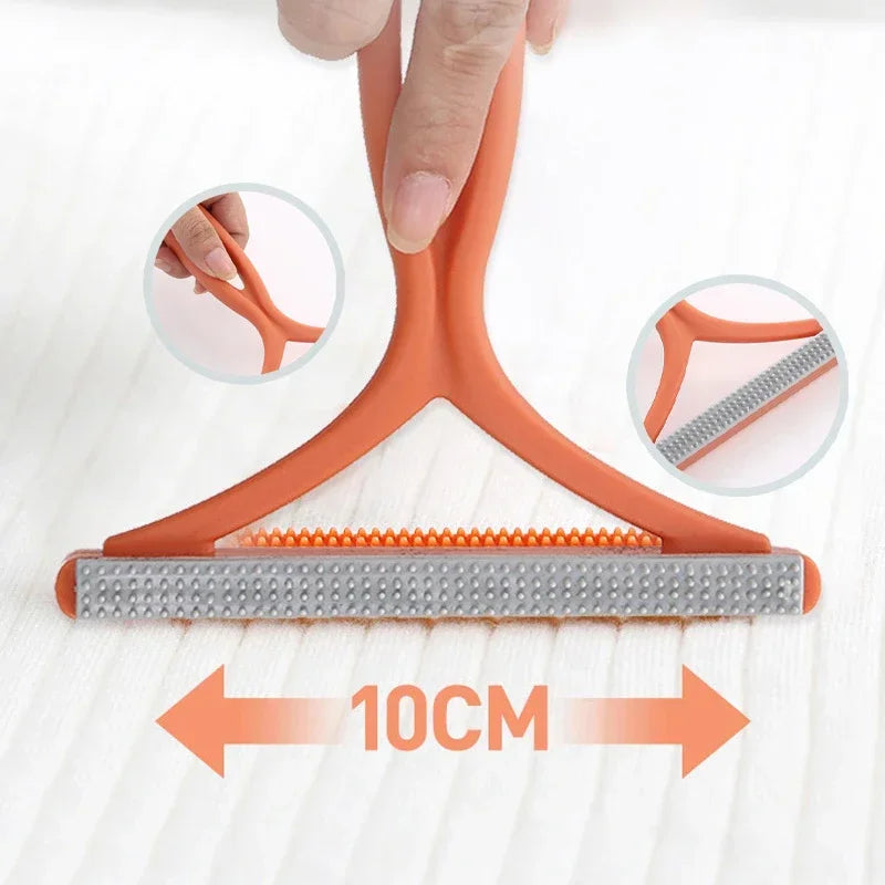 Manual Fluff Remover Clothes Fuzz Fabric Shaver Carpet Clothes Brush Double-Side Lint Remover Portable Pet Hair Remover Brush
