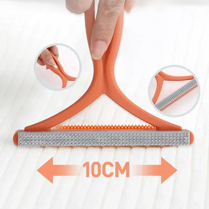 Manual Fluff Remover Clothes Fuzz Fabric Shaver Carpet Clothes Brush Double-Side Lint Remover Portable Pet Hair Remover Brush