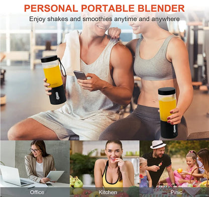 530ML Powerful Portable Blender for Smoothies Shakes USB Rechargeable Food Processor Fruit Mixer Machine Mini Juicer Blender Cup
