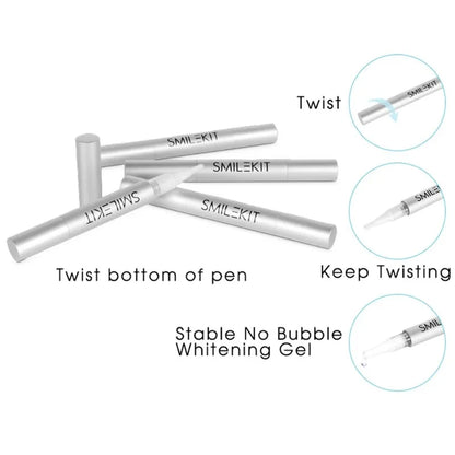 Dental Teeth Whitening Kit Mini 16 LED Cold Light  Tooth Whitener Bleaching Pen Oral Tray Device Set