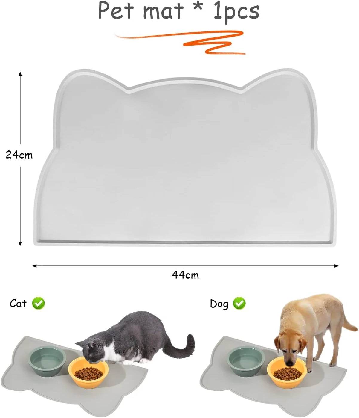Silicone Pet Feeding Dog Cat Bowl Food Mat Non-Stick Waterproof Pet Food Feeding Pad Puppy Feeder Tray Water Cushion Placemat