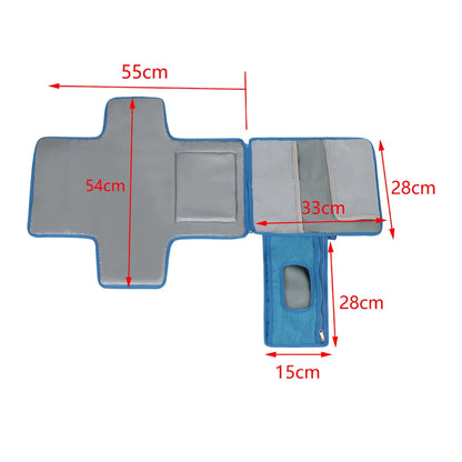 New Portable Waterproof Newborn Diaper Changing Pad for Baby Travel Changing Station Foldable Diaper Changing Pad with Pocket