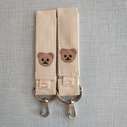 Ins Baby Stroller Hook Embroidered Teddy Bear Hook Children's Stroller Storage Pendant Universal Walking Tool for Children