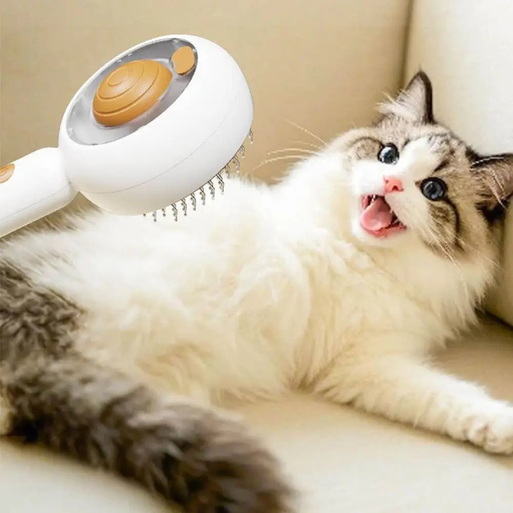 Hair Removal Pet Spray Hair Comb Self-cleaning Sliker Brush Anti-Static Steam Spray Hair Remover Smooth Tips Health Protection