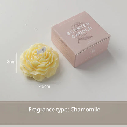 Peony Scented Candles, Handmade DIY Mini Floral Candles for Valentine's Day Gifts