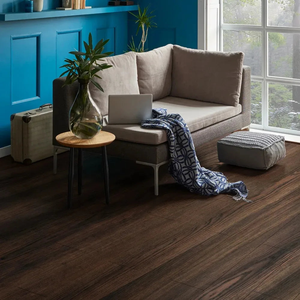 10PCS 40x15cm Thickened Self-adhesive Wood Grain Floor Wallpaper Bedroom Decoration Floor Stickers Home Decor Floor Wallpaper