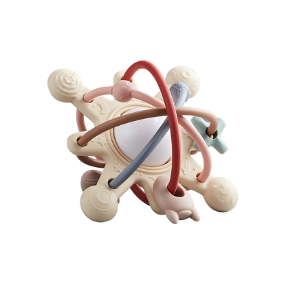 Baby Silicone Hand Catching Ball Baby Chewing Teether Toy Hand Bell 0-12 Months Newborn Sensory Educational Toys Infant Gift