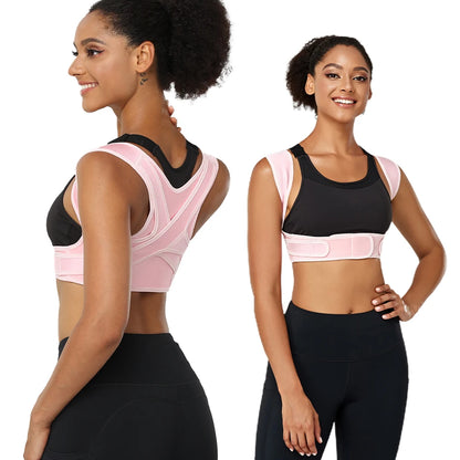 Posture Corrector Adjustable Upper Back Brace Breathable Back Support Straightener for Neck Shoulder Clavicle Lumbar Pain Relief