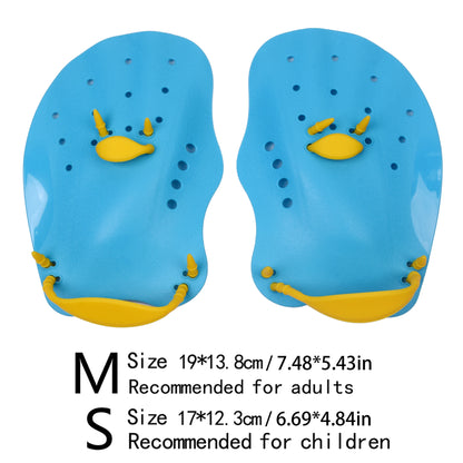 Black swimming fins Paddling palm Children adult freestyle paddling training fins Professional swimming equipment palm