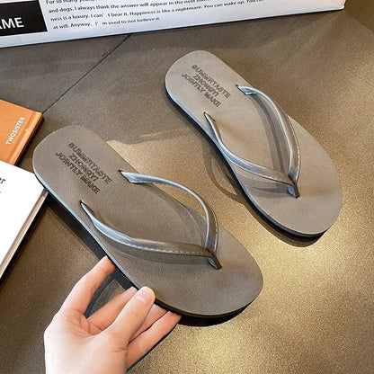 1Pair Flip-flops Women's Summer Slippers for Women Non-slip Ins Outdoor Casual Beach Sandal Women Fashion Outerwear Flip Flops