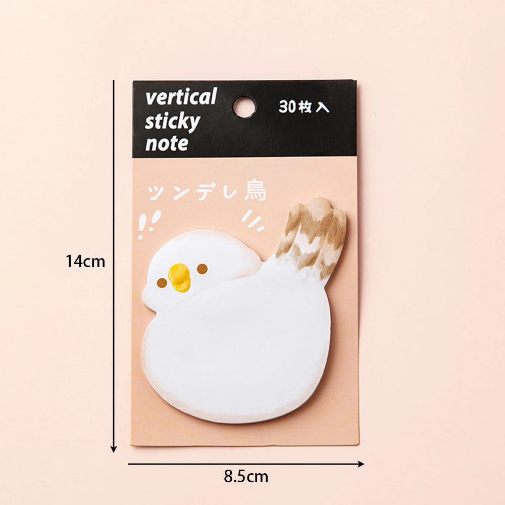 Cute Animal Cartoon Shaped Sticky Notes - Thick Reusable Adhesive Notepads for Students, Creative Fun School & Office Supplies