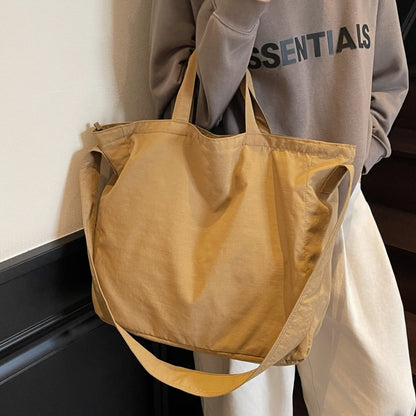 Tote Bag for Women 2025 New Large-Capacity Canvas Shoulder Bag Commuter Computer Bag Large Bag Handbag Korean Style Work Class Travel Play Shopping Shopping