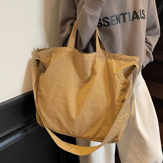 Tote Bag for Women 2025 New Large-Capacity Canvas Shoulder Bag Commuter Computer Bag Large Bag Handbag Korean Style Work Class Travel Play Shopping Shopping