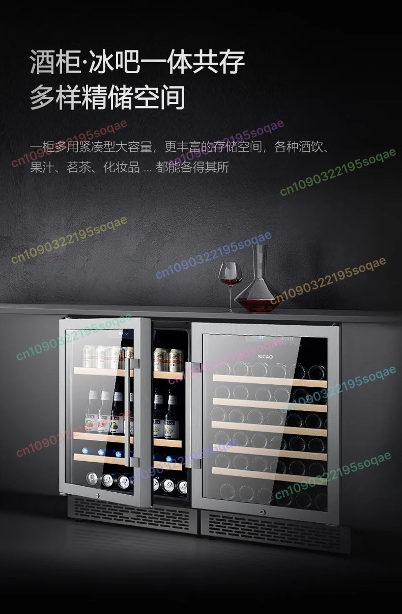 Embedded Wine Cabinet Household Small Refrigerator Constant Temperature Refrigerated Cabinet Drinks Ice Bar