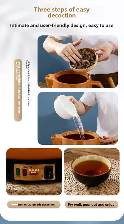 Shanyoujia Ceramic One-Piece Electrochemical Health Pot Automatic Boiling Medicine Pot Insulated Electric Heating Pharmacy Pot