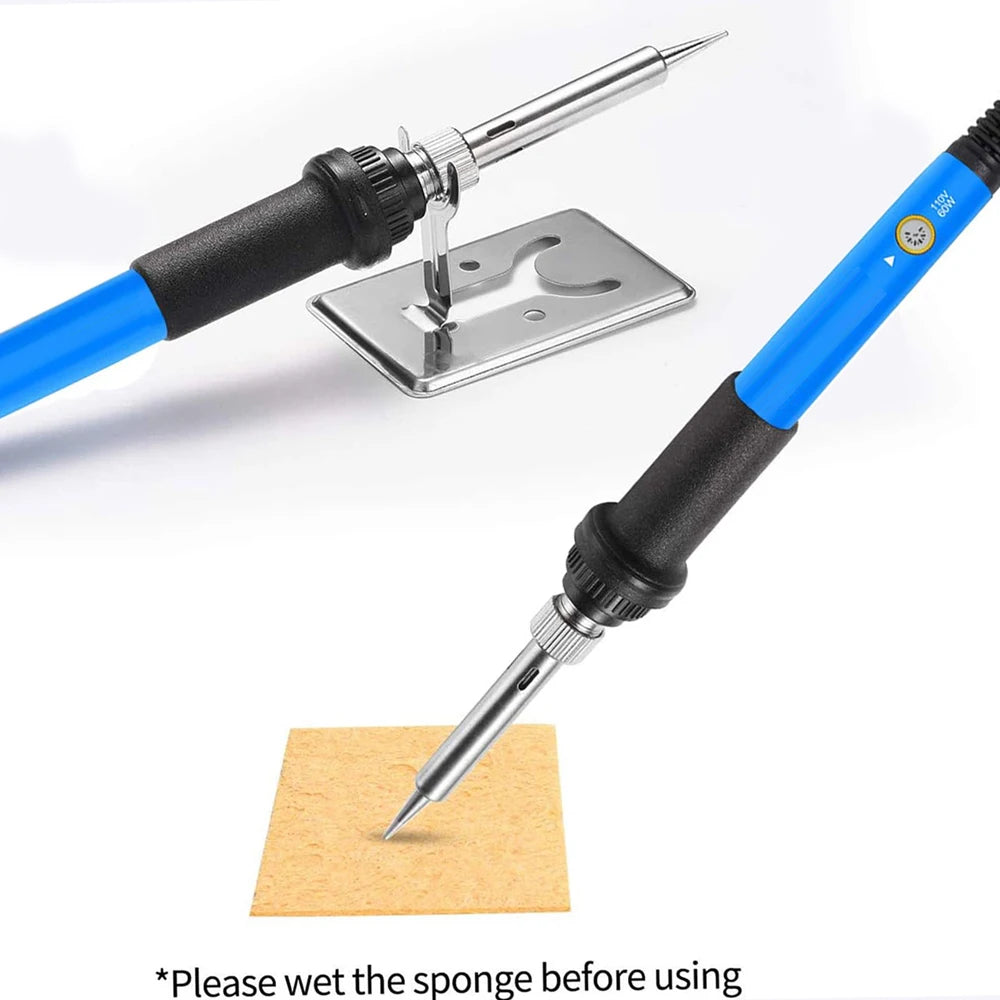 2024 Electric Soldering Iron 60W Adjustable Temperature Replaceable Soldering Iron Head Soldering Iron Pen Welding Kit