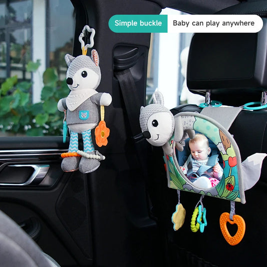 Baby Mirror Car Seat Toys Baby Rear Mirror Hanging Toys Kids Monitor Infant Tummy Time Toys Travel Toys Babies Carseat Toy Gifts