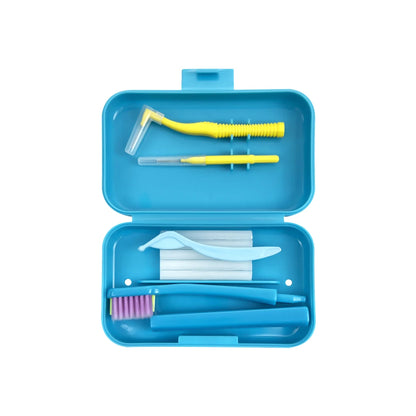 Orthodontic Oral Care Kit Portable Toothbrush Box Orthodontic Wax Foldable Toothbrush Interdental Brush Teeth Whitening Tool Hot