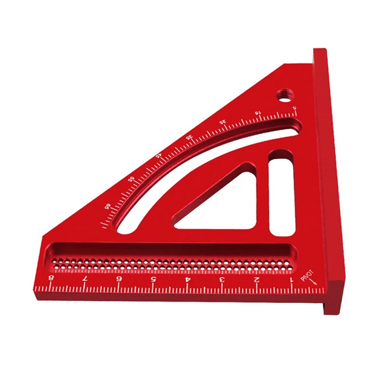 Multi Angle Measuring Ruler,Woodworking Square Protractor,Aluminum Miter Triangle Ruler,Precision Layout Measuring Tool-AT64