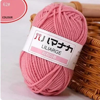 Multi-purpose 25g/ball Milk Cotton Yarn for DIY, Handmade Crafts, Amigurumi, Hats, and Bags