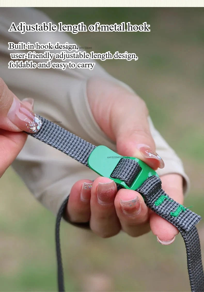 200cm Camping Outdoor Travel Equipment Durable Quick Release Luggage Strap with Stainless Steel Buckle Hook Release Type Gear