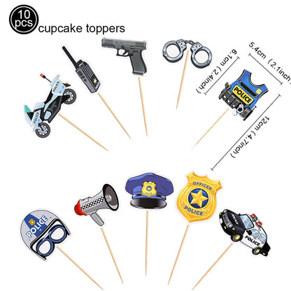 Police Party Birthday Decorations Tableware Police Party Plates Napkins Party Supplies Police Officer Theme Birthday Party Decor