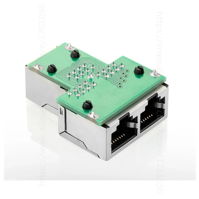 1 To 2 Ways RJ45 LAN Ethernet Network Cable Female Splitter Connector Adapter For Laptop Docking Stations