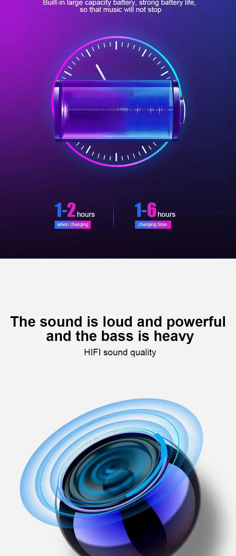 M3 Wireless Bluetooth Speaker Sound Box Audience Metal Stereo Surround Subwoofer Small Mini Portable Bluetooth Speakers