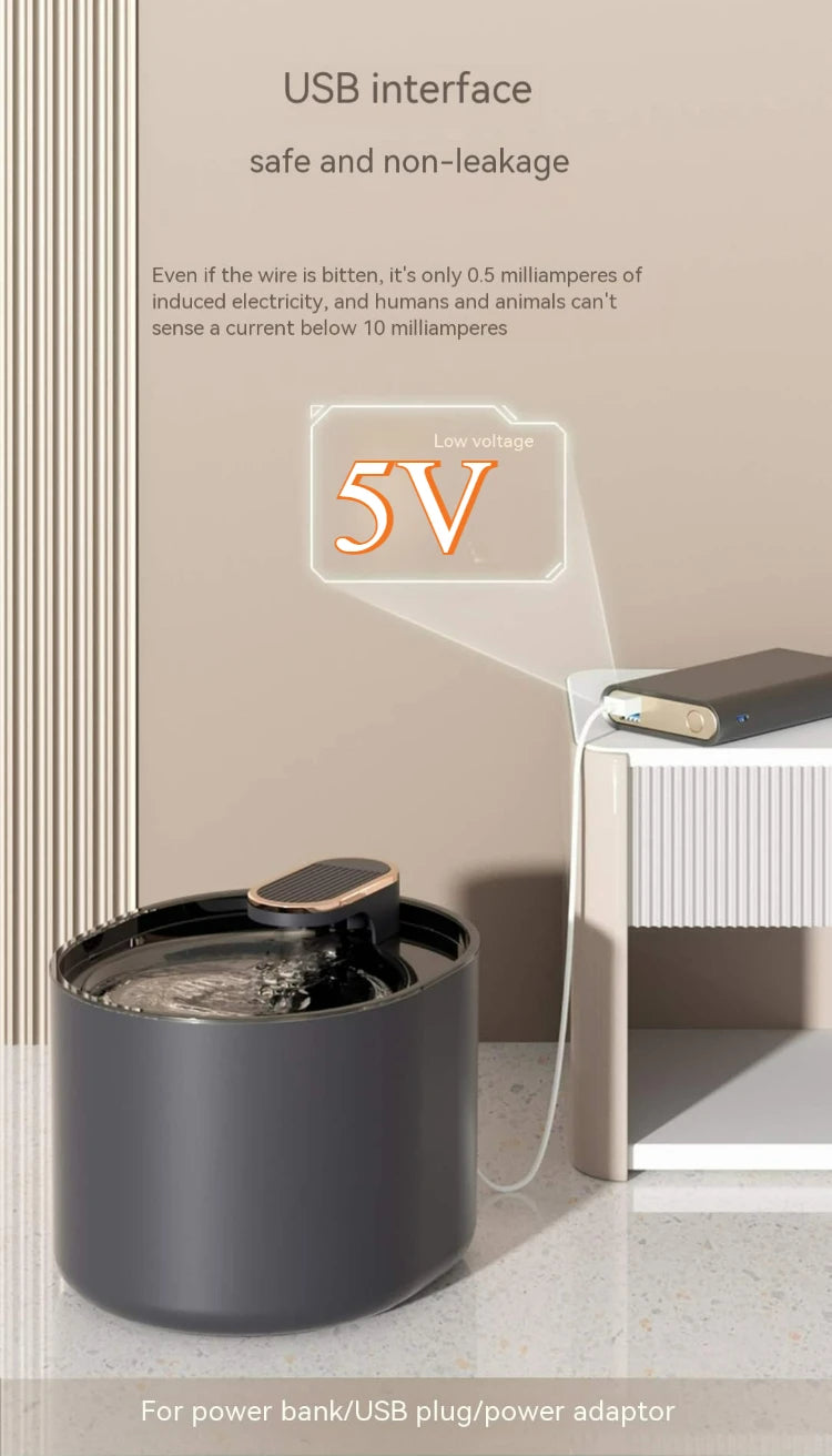 1 Silent Smart Pet Water Fountain, With Filter, Automatic Power-off, 3L Automatic Water Dispenser for Cats and Small Medium Dogs