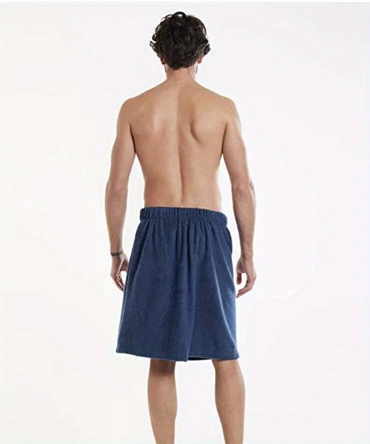 Bath Towels Beach Towels Men's Wearable Bath Towels Bathroom Shower Room Bathrobes with Pockets
