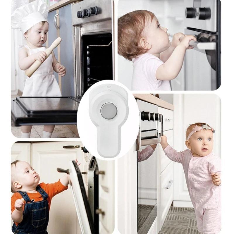 Oven Front Lock Childproof Cabinet Cupboard Lock Refrigerator Lock for Kids Safety Oven Lock Easy Installation A2UB
