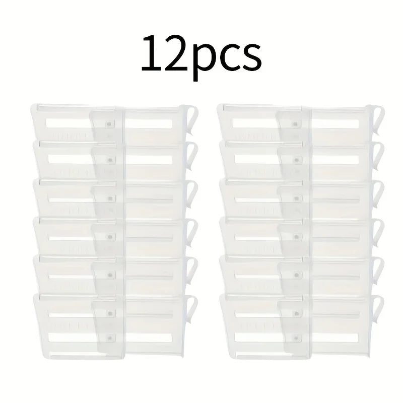 6/12 Adjustable Refrigerator Space Divider - Expandable Drink and Sauce Organizer - Maximize Fridge Storage, Neatly Arrangeds