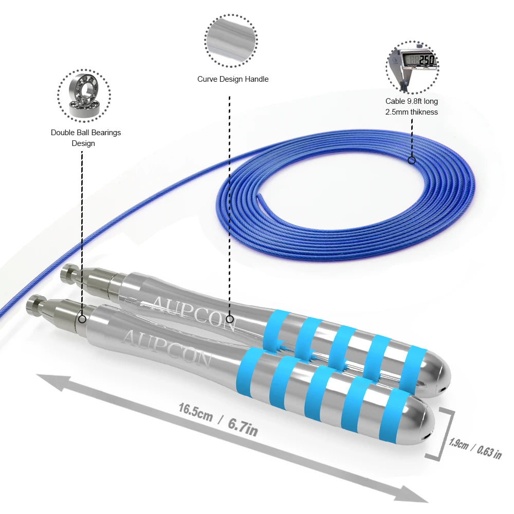 Crossfit Jump Rope Professional Speed Skipping Rope For MMA Boxing Fitness Skip Workout Training With Carrying Bag Spare Cable