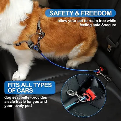 1Pc Chew-Proof Dog Car Harness Durable,Comfy & Secure Seat Belt for Small/Medium Dogs-A Pet Travel Essential