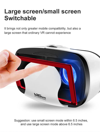 2025 New VR Headset 3D Virtual Reality Glasses 7" Stereo Headset with Remote Controller for IOS Android Smartphones