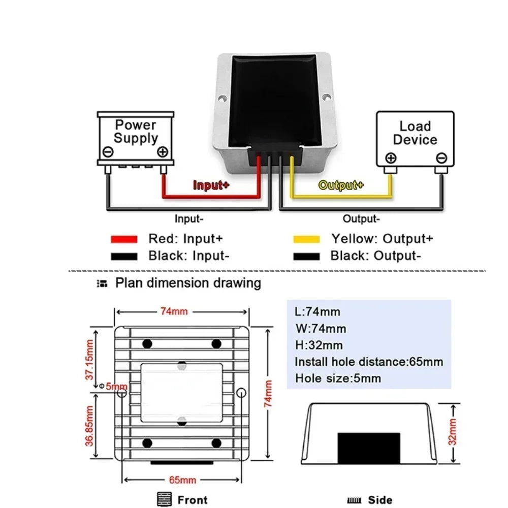Battery Charger 9V-36V to 14.5V 12.6V 13.8V 4A-15A Constant Current  DC DC 12V Lithium Battery Chargers for Dual-battery System