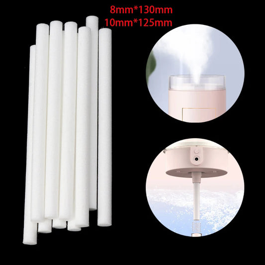 10Pcs Cotton Swab Filter Cotton Core Absorbent Humidifier Mist Diffuser Atomizer Cotton Filter Stick 10mmx125mm