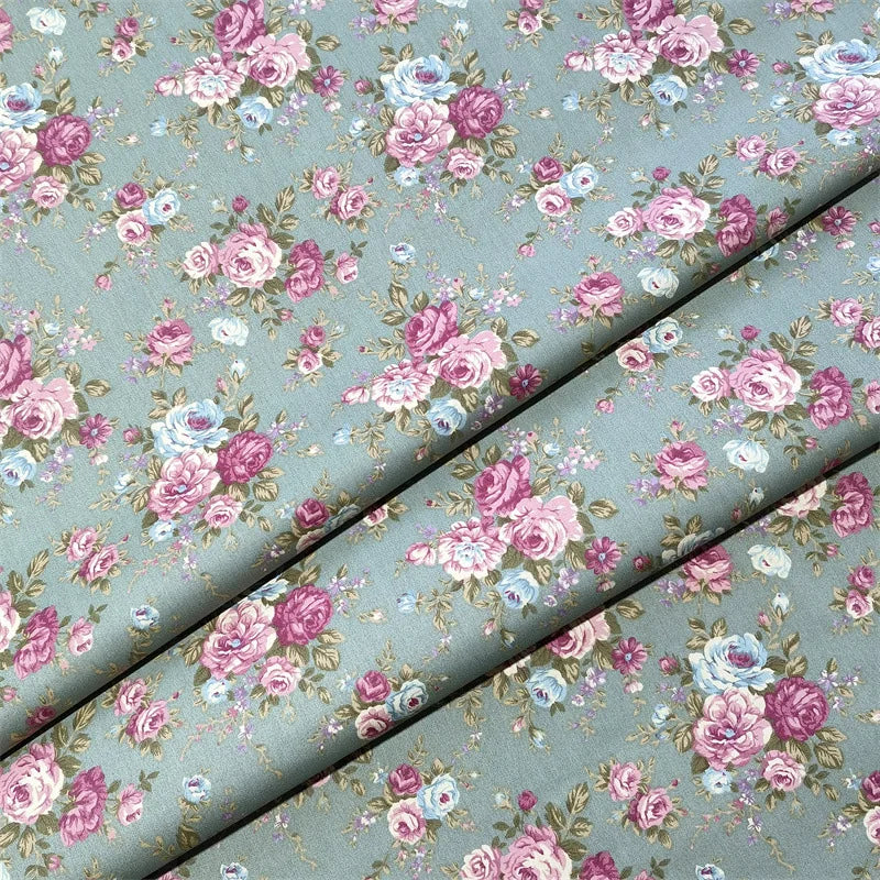 160x50cm Vintage Rose Flower Cotton Fabric Cotton Bedding Cotton Clothing Hair Ring Fabric