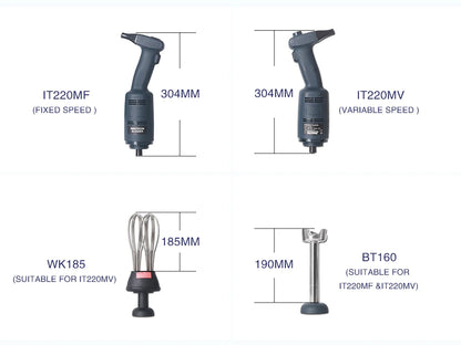 ITOP Commercial Stainless Steel Blender Stick 160mm/200mm/250mm/300mm/400mm/500mm For Handheld Immersion Blender Food Mixers