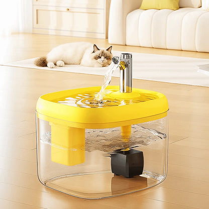1.5L Cat Drinking Fountain Large Capacity Removable Pet Water Feeder Anti-Dry Burning Quiet Operation Automatic Water Dispenser