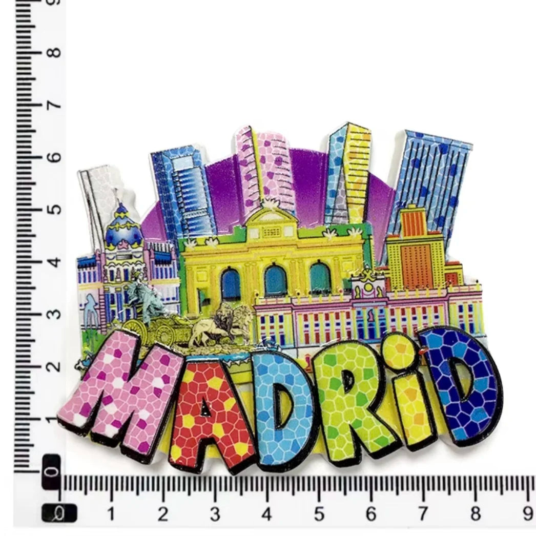 Europe Spain Barcelona Madrid Valencia Alicante Benidorm  3D Fridge Magnets Decoration Handicraft Magnetic Refrigerator