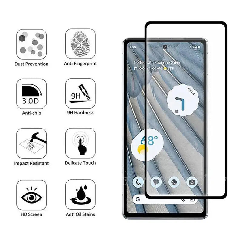 For Google Pixel 7A Glass Google Pixel 7A Tempered Glass Screen Protector Camera Film For Google Pixel 7 Pro 6A 6 Glass
