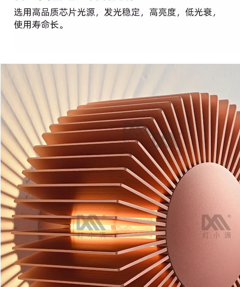 Modern Minimalist Atmosphere Small Wall Lamp LED Aluminum Art Decorative Wall Mounted Living Bedroom Bedside Background Hotel